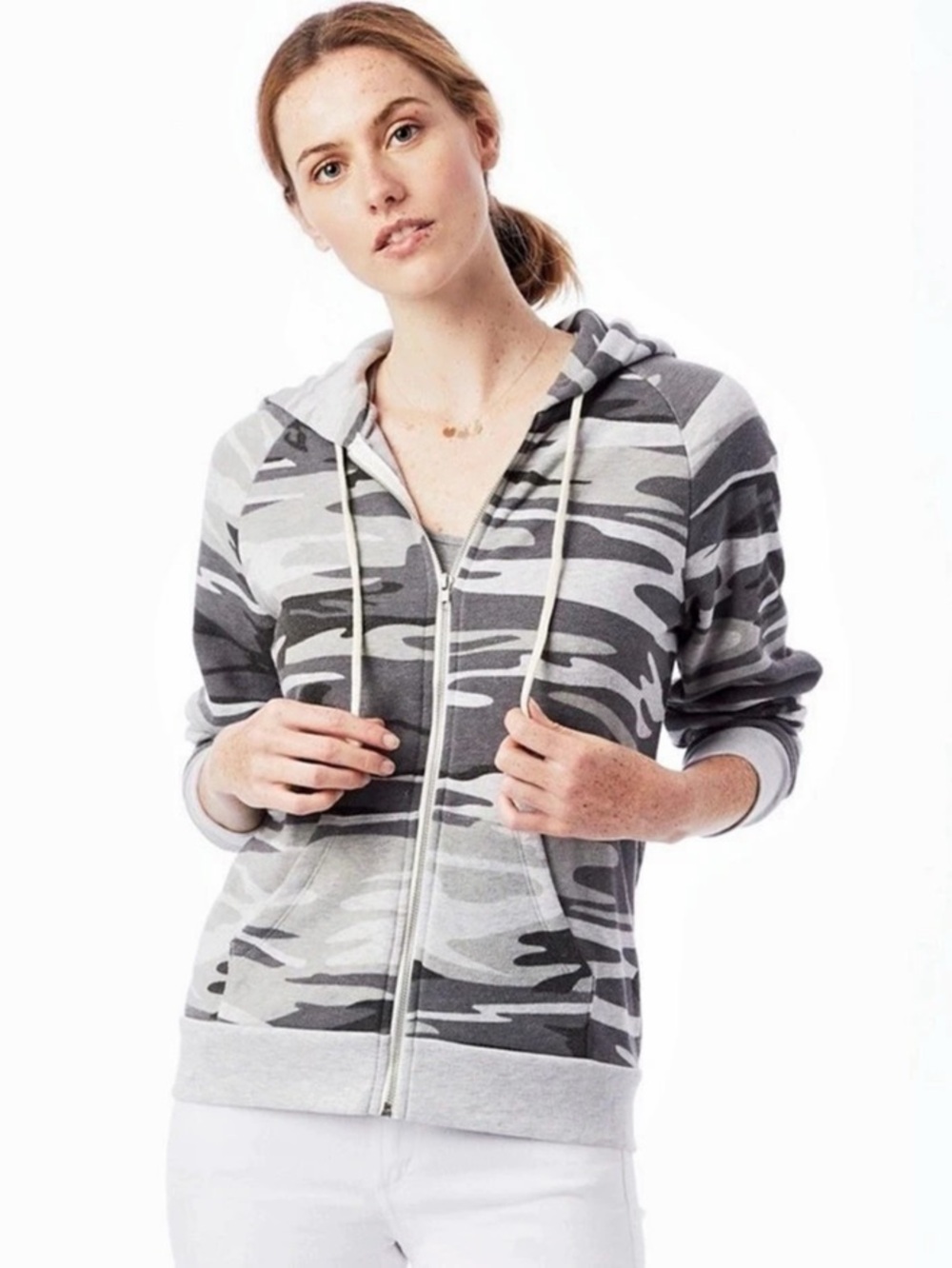 Alternative Camo Zip Hoodie Size XS